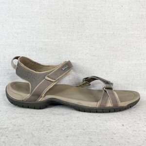 Teva Womens 10 Verra Sandals Shoe Brown Hiking Outdoor Strappy Water Sport Trail
